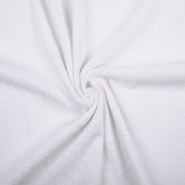 Baumwoll-Frottee uni in weiß