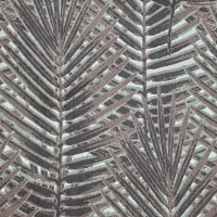 Baumwolle Boho-Muster Blätter weiß