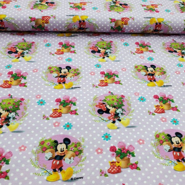 Disney Lizenz Mickey und Minnie Flowerpower