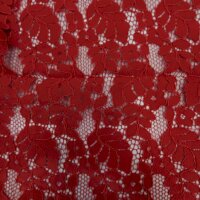 Baumwollspitze floral uni rot