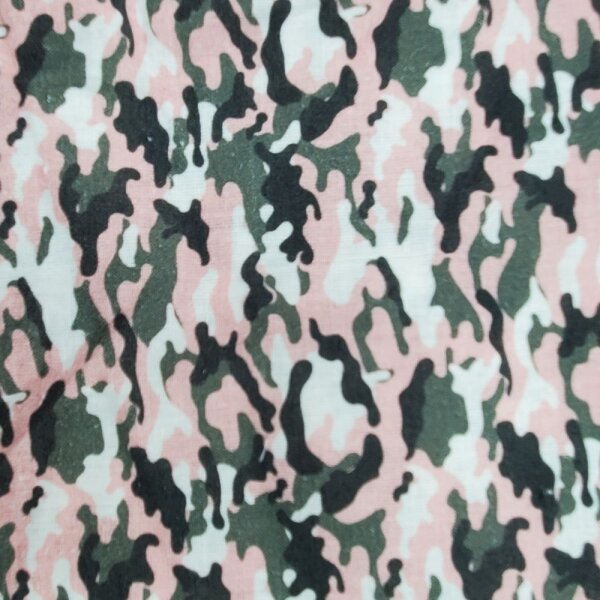 Baumwolldruck Camouflage rosa
