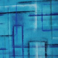 Patchworkstoff abstrakte Malerei Rechtecke blau