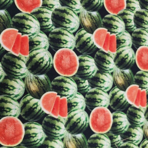 Baumwolldruck Früchte Melonen