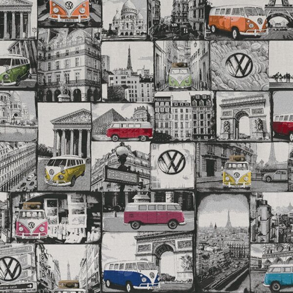Dekojacquard VW Bulli in Paris