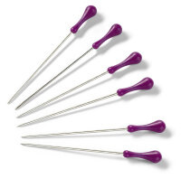 Steck-Nadel mit Griff 38 x 0,58 mm silberfarbig violett