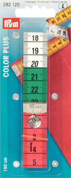 Maßband Color Plus mit Knopf 150 cm / cm