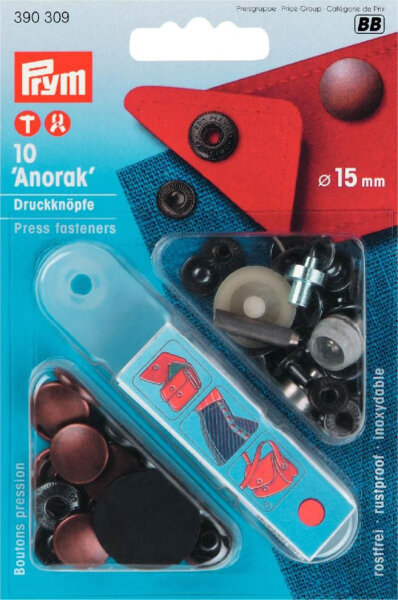 NF-Druckknopf Anorak MS 15 mm altkupfer
