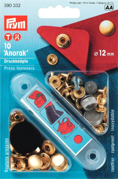 NF-Druckknopf Anorak MS 12 mm goldfarbig