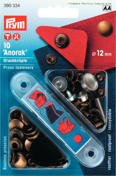 NF-Druckknopf Anorak MS 12 mm altmessing