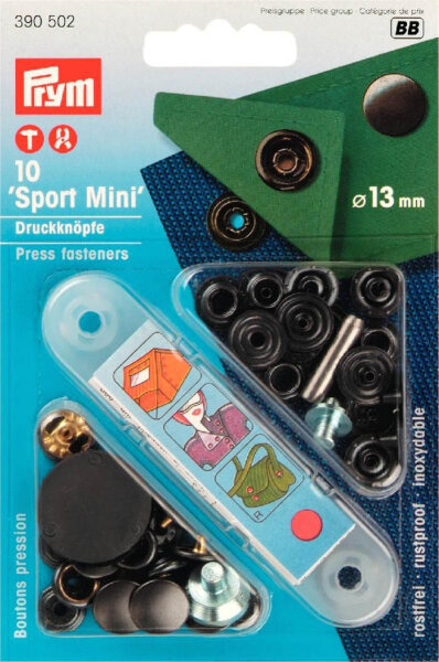 NF-Druckknopf Sport Mini MS 13 mm brüniert