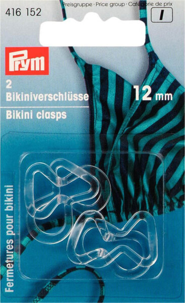 Bikini- und Gürtelverschlüsse KST Schlinge 12 mm transparent