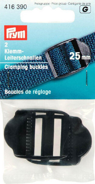 Klemm-Leiterschnallen KST 25 mm schwarz