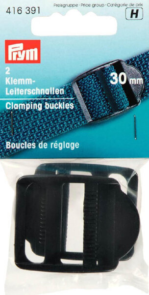 Klemm-Leiterschnallen KST 30 mm schwarz