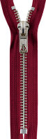 Reißverschluss silber 16cm burgund