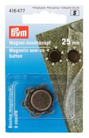 Magnet-Ann&auml;hknopf 25 mm altmessing