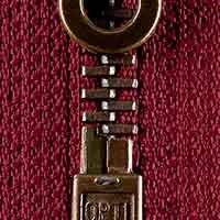 Reißverschluss antikgold teilbar 35cm burgund