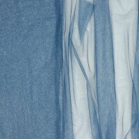 Glitzertüll weich blau mit silber