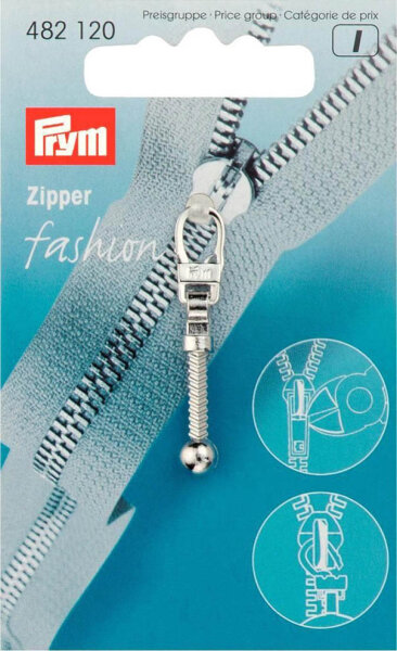 Fashion-Zipper Keulen silberfarbig
