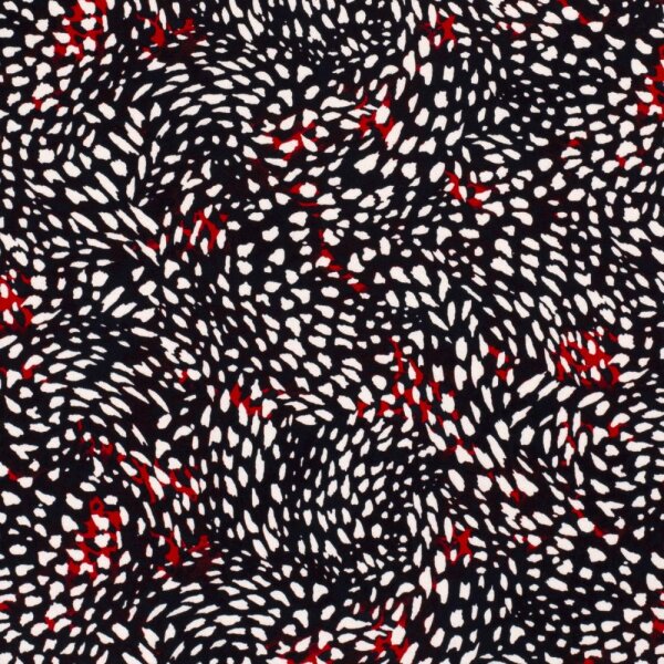 Viskose Jersey bedruckt abstraktes Muster auf schwarz