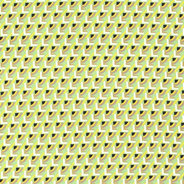 Viskosedruck geometrisches Muster grün