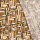 Viskose Borkenkrepp bedruckt Bücherregal abstrakt bunt