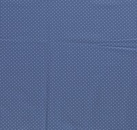 Baumwolljersey bedruckt Tupfen blau