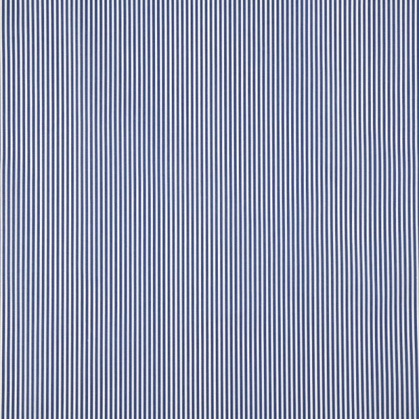 Baumwolldruck Streifen creme & blau