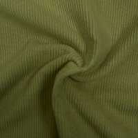 Baumwollgrobcord elastisch uni grasgrün