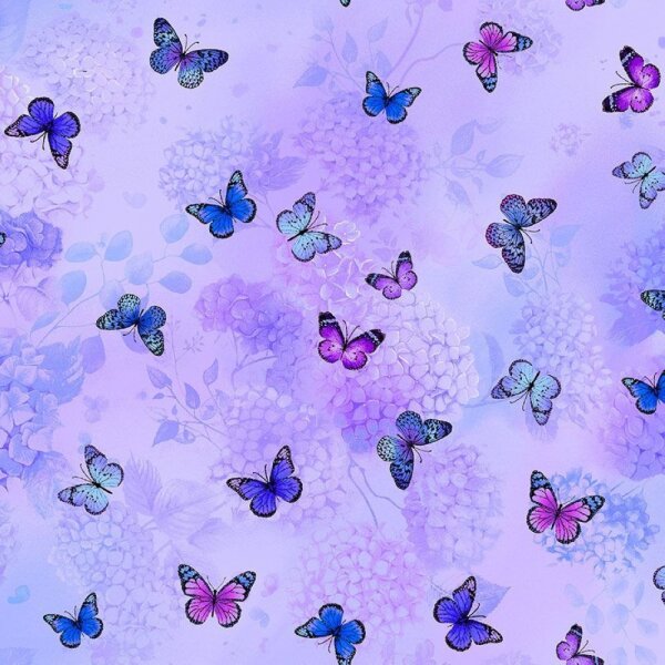 Patchworkstoff Schmetterlinge lila