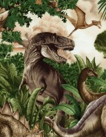 Patchworkstoff Dinosaurier realistisch