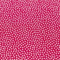 Baumwolldruck mit weißen Tupfen pink