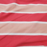Baumwolljersey Streifen rosa weiß