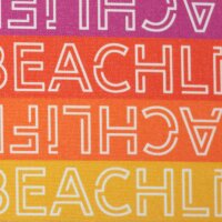 Canvas Dekodruck Beachlife gestreift bunt